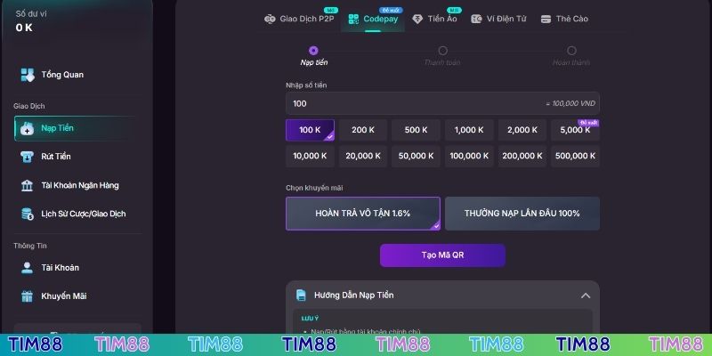 Cách nạp tiền xanh chín cho anh em bet thủ