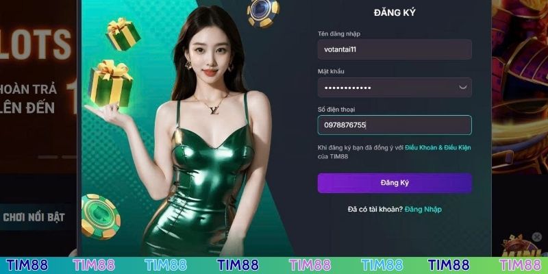 Hoàn tất thông tin chuẩn vào form đăng ký